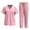 Pink, variant on Abomasnow Quick Dry Scrubs Set for Women Short Sleeve V-Neck Top & Cargo Pants Cool Stretch Scrubs Set with 10 Pockets