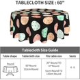 thumbnail image 2 of Easter Eggs Tablecloth, Cute Bunny Table Cloth for Party Decoration, Round 60 Inch, Happy Easter Themed Tablecloths for Dinner Kitchen Party Picnic, 2 of 6