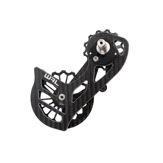Soidarity Polea de fibra de carbono de alta resistencia, jaula de cambio trasero, aleación de aluminio, resistente al desgaste, Kit de rueda guía, Ciclismo Negro SD4 Soidarity OD024405-07
