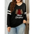 thumbnail image 6 of Aleumdr Womens Christmas Trees Plus Size Sweatshirts Long Sleeve Loose Fit Blouse Tops XL, 6 of 8