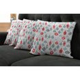 thumbnail image 5 of Ambesonne Vintage Throw Pillow Cover 4 Pack, Joyful Xmas Pattern, 20", Blue Red, 5 of 5
