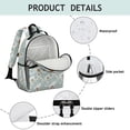 thumbnail image 4 of Light Blue Daisy Flower Pattern Backpack for School,Cute School Bag,Schoolbag with Adjustable Shoulder Straps & Padded Back,15.25"x11.5"x5.25", 4 of 5
