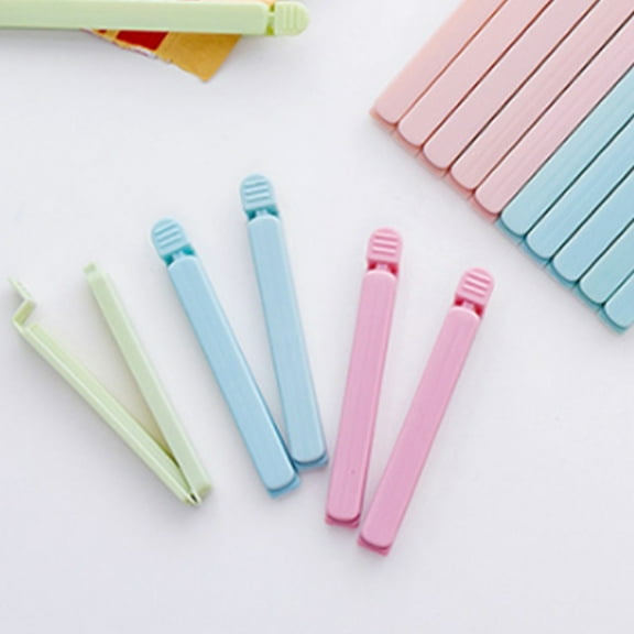 SEWCHICS 15Pcs Food Fresh Clamp Assorted Color Plastic Clips Easy Open Close for Food Bags