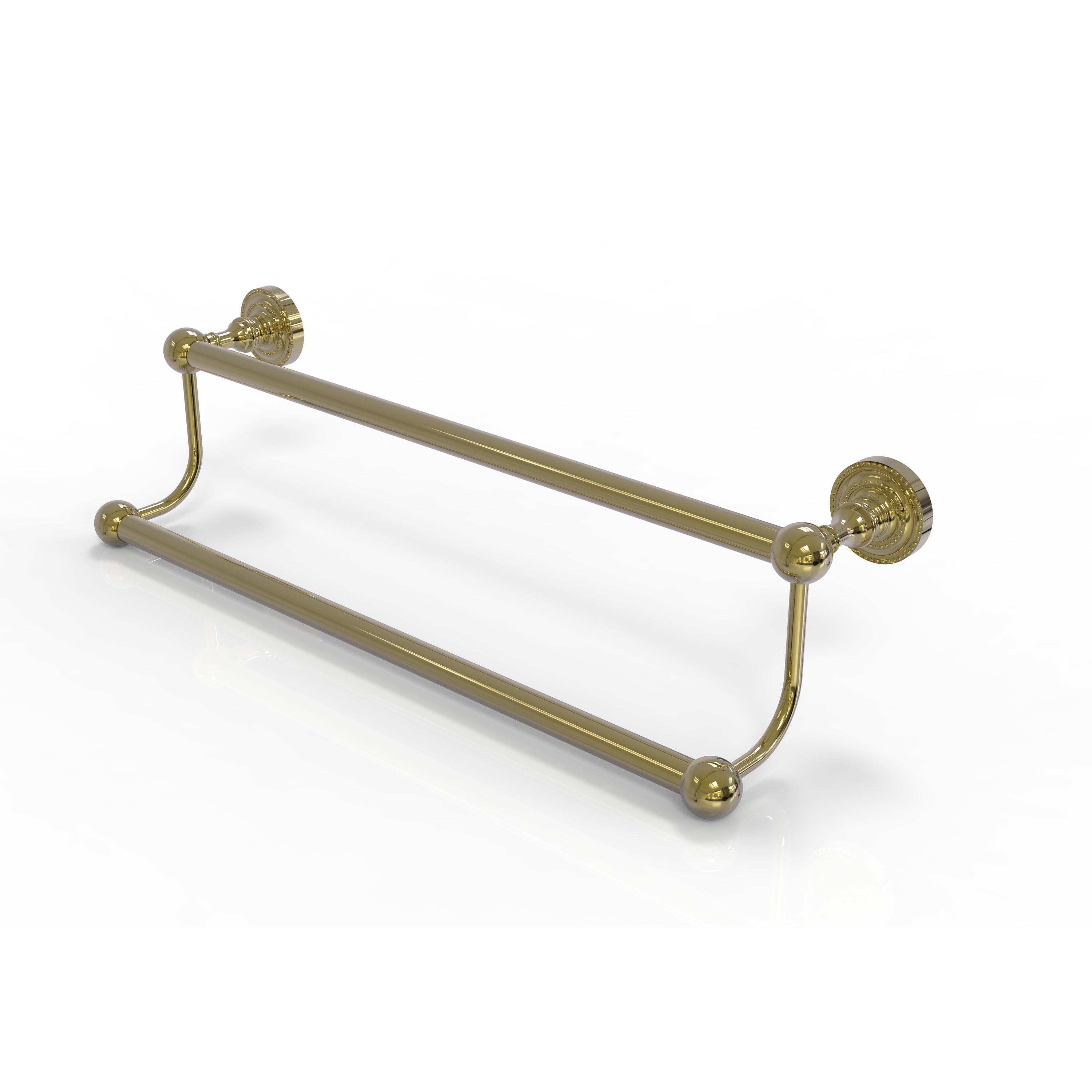 Allied Brass Dottingham 18'' Double Towel Bar in Unlacquered Brass