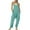 Mint Green, variant on Jumpsuits for Women Casual Loose Plus Size V Neck Sleeveless Romper,2024 Womens Elegant Jumpsuits Adjustable Spaghetti Strap Stretchy Wide Leg Rompers with Pockets