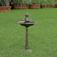 thumbnail image 5 of MoNiBloom 35" Outdoor Pedestal Water Fountain and Birdbath, Waterfall with Recirculating Pump, for Garden Patio Backyard Décor, Bronze, 5 of 7