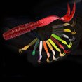 thumbnail image 2 of Advancent 8 Uds 75mm/3,3g señuelo para pesca con gusanos CrankBait suave cola bifurcada cebo para pesca de lubina Pescar Amarillo fluorescente, 2 of 6
