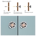 thumbnail image 4 of 4 Pcs Cow Black Moo Knobs for Kitchen Cabinet Cupboard Dresser Bookcase Drawer Pulls Handles Round Home Decor, 4 of 5