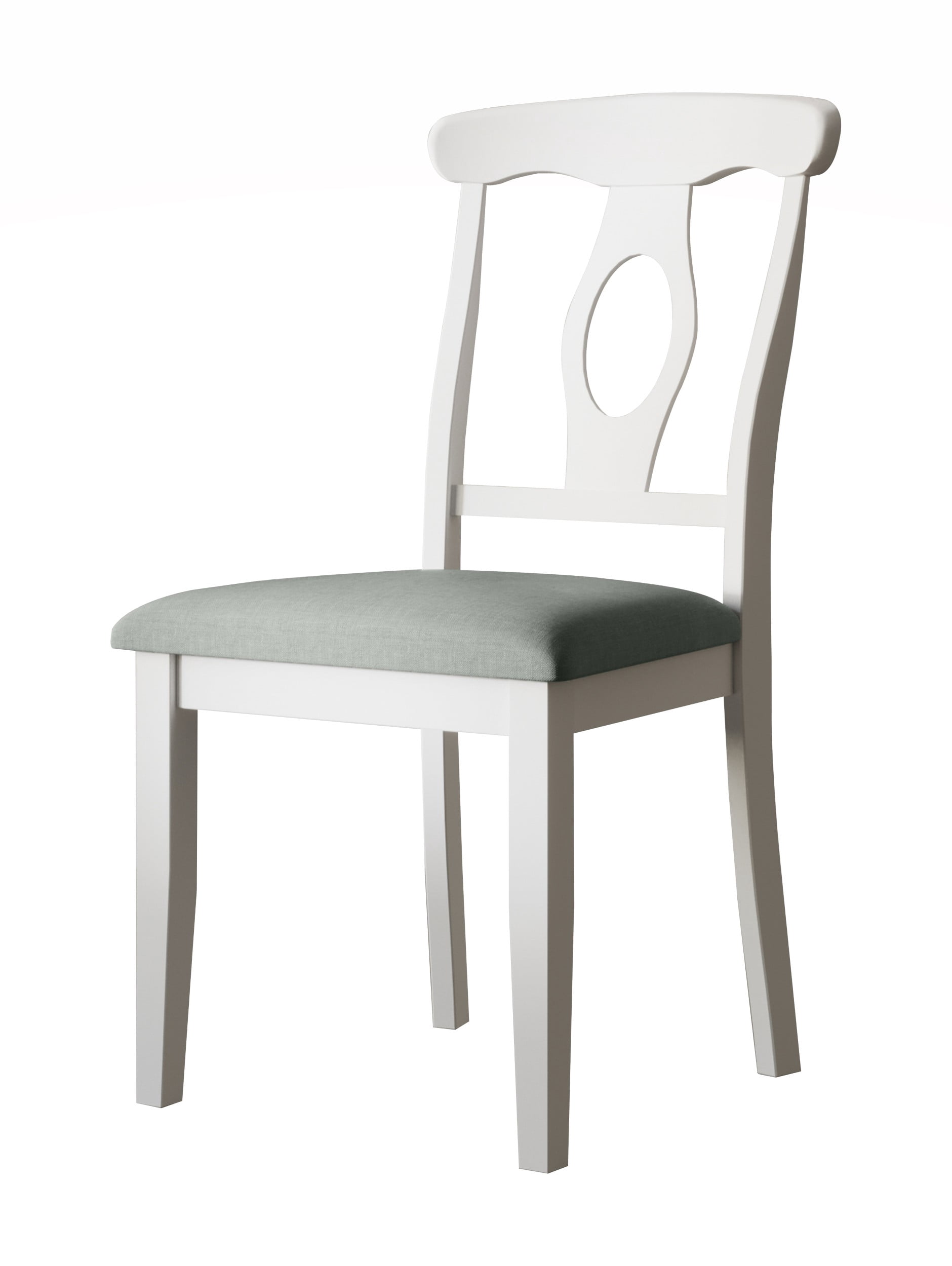 Home Design Olivia Dining Chair, Set of 4, Cushioned Seat, Mid-Century Modern Style, Gray/White