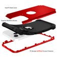 thumbnail image 2 of Allytech iPhone 13 Mini Case and Cover, Hard PC Back + Flexible TPU Inner Hybrid Protective Anti-Scratched Shock-Absorbing (Without Screen Protector) Case for iPhone 13 Mini 5.4" 2021 Release, Red, 2 of 5