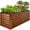 Wood Grain, variant on Best Choice Products 8x2x2ft Outdoor Metal Raised Garden Bed, Planter Box for Vegetables, Flowers, Herbs - Gray