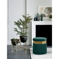 thumbnail image 4 of Meridian Furniture Yasmine Contemporary Velvet Ottoman/Stool in Green, 4 of 4