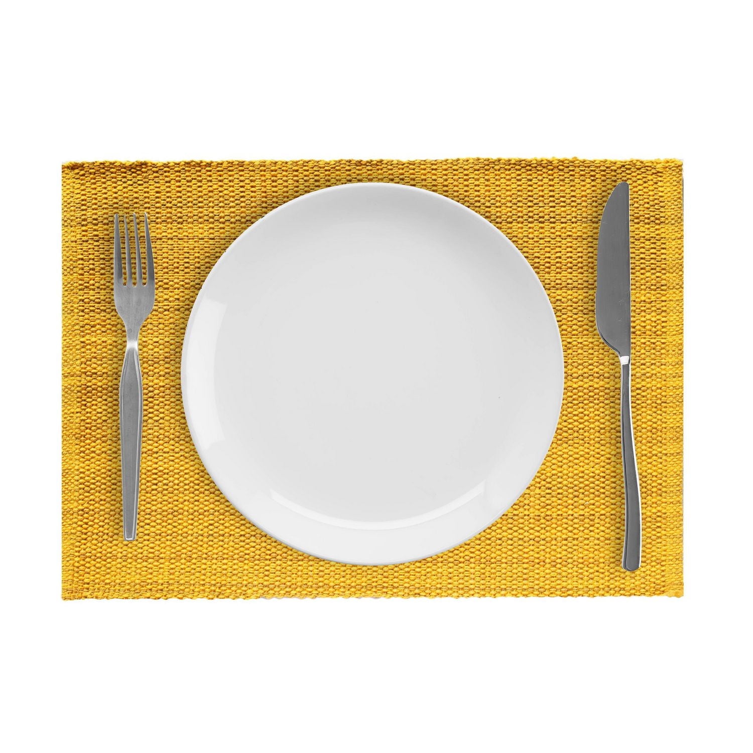 Fabstyles Casual Classic Cotton Placemats Set of 4 Machine Washable Heavyweight Table Mats Perfect for The Kitchen and Dining Table or Outdoor Tables