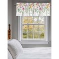 thumbnail image 3 of Spring Flowers Curtain Valances for Windows, Colorful Botanical Floral Leaves Vines Kitchen Valance Window Treatment, Light Filtering Block Curtains for Bathroom/Bedroom/Living Room 54'' x 18'', 3 of 9