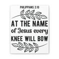 thumbnail image 5 of Scripture Walls At The Name Of Jesus Philippians 2:10 Bible Verse Canvas Christian Wall Art Ready To Hang Unframed, 5 of 17