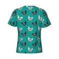 thumbnail image 6 of Vsdgher Funny Chicken Print Men's Dry Fit Mesh Athletic Shirts Moisture Wicking Tennis T-Shirt Tops, 6 of 9