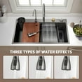 thumbnail image 4 of Waterfall Kitchen Sink, Single Bowl Drop in Kitchen Sink with Pull-Out Faucet and Multiple Accessories (31.5×18.1×8.7 inch)-Gray, 4 of 7