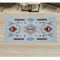 thumbnail image 1 of Southwestern Decorative Rug, Ethnic Illustration of a Zigzags Design Triangular Iconic Art Motifs, Quality Carpet for Bedroom Dorm and Living Room, 6 Sizes, Pale Blue, by Ambesonne, 1 of 1