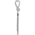 thumbnail image 2 of 14K White Gold 14Kw Large Brushed Diamond-Cut Number 14 Charm Made In United States wln14, 2 of 5