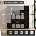 thumbnail image 3 of Sorbus 16-Cube Storage Organizer, Waterproof Cubby Shelf for Closet & Bedroom, White, 3 of 8