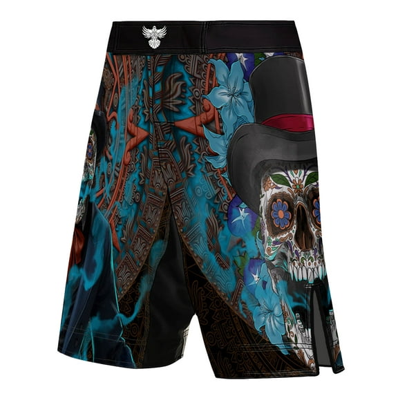 Raven Fightwear Men's El Catrin de los Muertos MMA Shorts BJJ Black