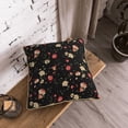 thumbnail image 5 of KLL Red White Flowers Decorative Throw Pillow Covers Velvet Soft for Couch Sofa Bedroom Living Room Outdoor (No pillow core)- 20"x20", 5 of 5