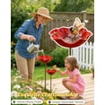 thumbnail image 7 of Metal Flower Garden Stakes Bird Bath Bowl, Handmade Resin Hummingbird Bath Cup, Pollinator Watering Station with Tall Fountain, Weather-Resistant Bee Butterfly Puddler Decor for Outdoor Lawn Yard (3), 7 of 7