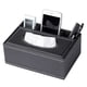 thumbnail image 1 of Caja de pañuelos Caja de pañuelos negra Caja de almacenamiento organizadora de pañuelos rectangular Dispensador de pañuelos de cuero PU para el hogar, oficina, baño, sala de estar, 1 of 6