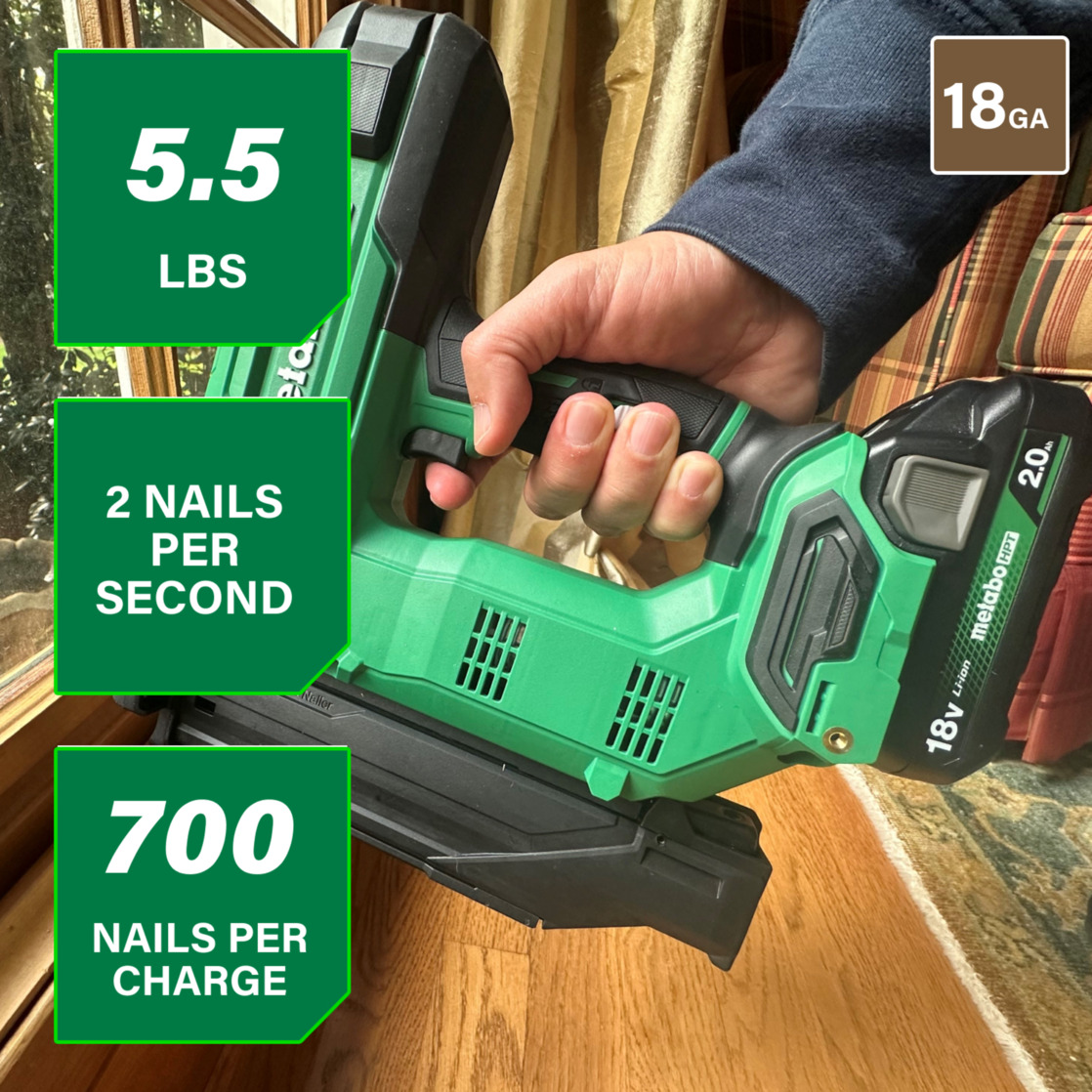 Metabo HPT 18V Cordless Brad Nailer Kit, NT1850DG photo 2