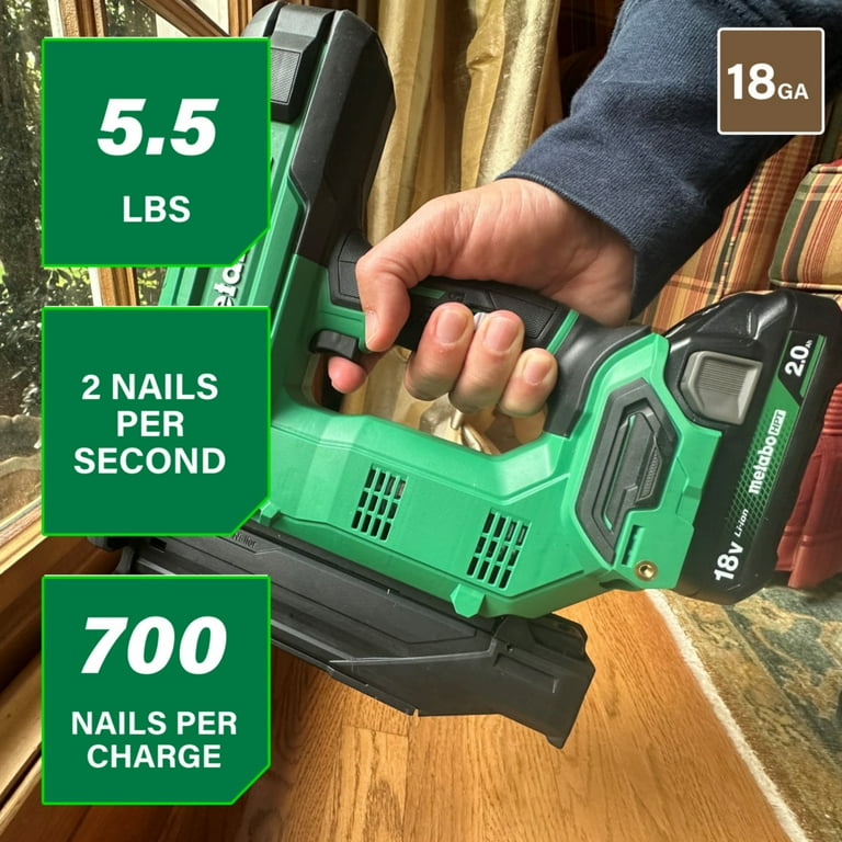 Metabo HPT, 18V MultiVolt Cordless 18-Gauge Brad Nailer Kit