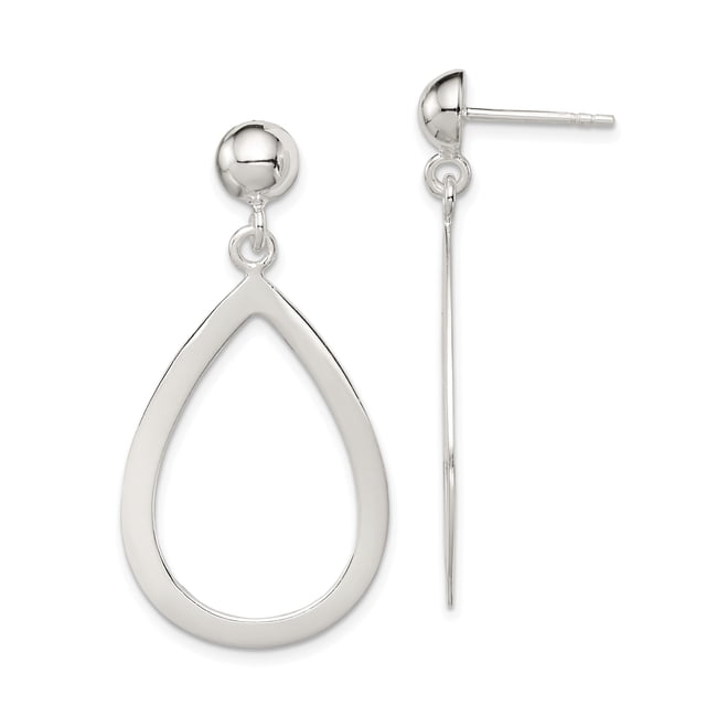 Boucles d'Oreilles en Argent Sterling 925 Larme Post Drop Dangle