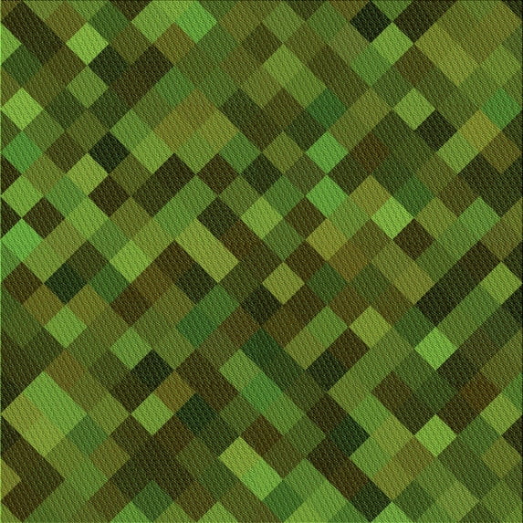 Ahgly Company Machine Washable Indoor Square Transitional Dark Lime Green Area Rugs, 5' Square