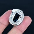 thumbnail image 4 of Iolite Oval Gemstone Handmade Ethnic 925 Sterling Silver Adjustable Ring VJ 1205, 4 of 4