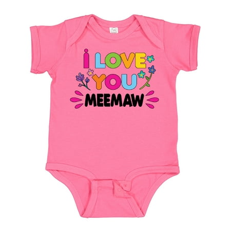 

Inktastic I Love You Meemaw with Flowers Girls Baby Bodysuit
