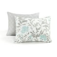thumbnail image 2 of Lush Decor Aprile Soft Reversible Floral Comforter Set, 8 Piece Set, Queen, Blue & Gray - Beautiful Queen Bedding Sets - Blue Comforter - Spring Decor - Cottage & Farmhouse Bedroom Decor, 2 of 11