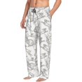 thumbnail image 6 of Naloa Hand Drawn Rabbit Pajama Pants Men, PJ Bottoms, Sleep & Lounge Pants-Small, 6 of 6