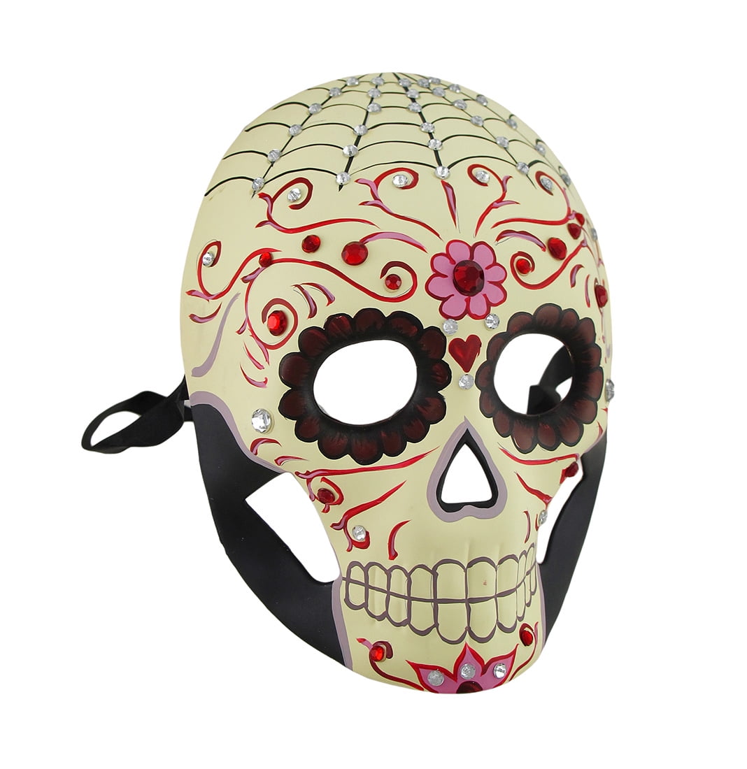 Zeckos Jeweled Day Of The Dead Skull Fantasy Masquerade Mask - Walmart.com