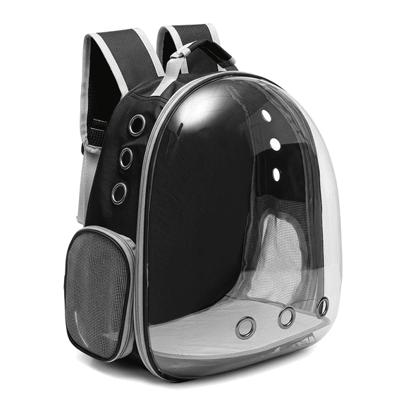 Breathable Cat Backpack Carrier, Large Transparent Pet Bag with Double Shoulder Straps Durable PC Shell