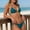 Swimsuit-224Blue, variant on Swimsuits for Women Bikini Sets 2 Pieces Push up Triangle Halter Top Beaded Straps Side Tie Bottom High Waisted Bikini Beach Push up Bathing Suits Vacation