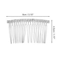 thumbnail image 2 of Unique Bargains 1 Pc Women's Long Double Rhinestones Side Comb for Parties Silver Tone Alloy, 2 of 4