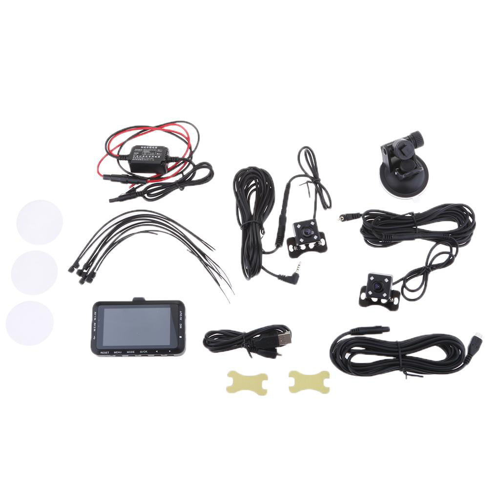 3" LCD Waterproof Motorcycle DVR HD Action Camera Dual Lens 1080P Video Recorder 