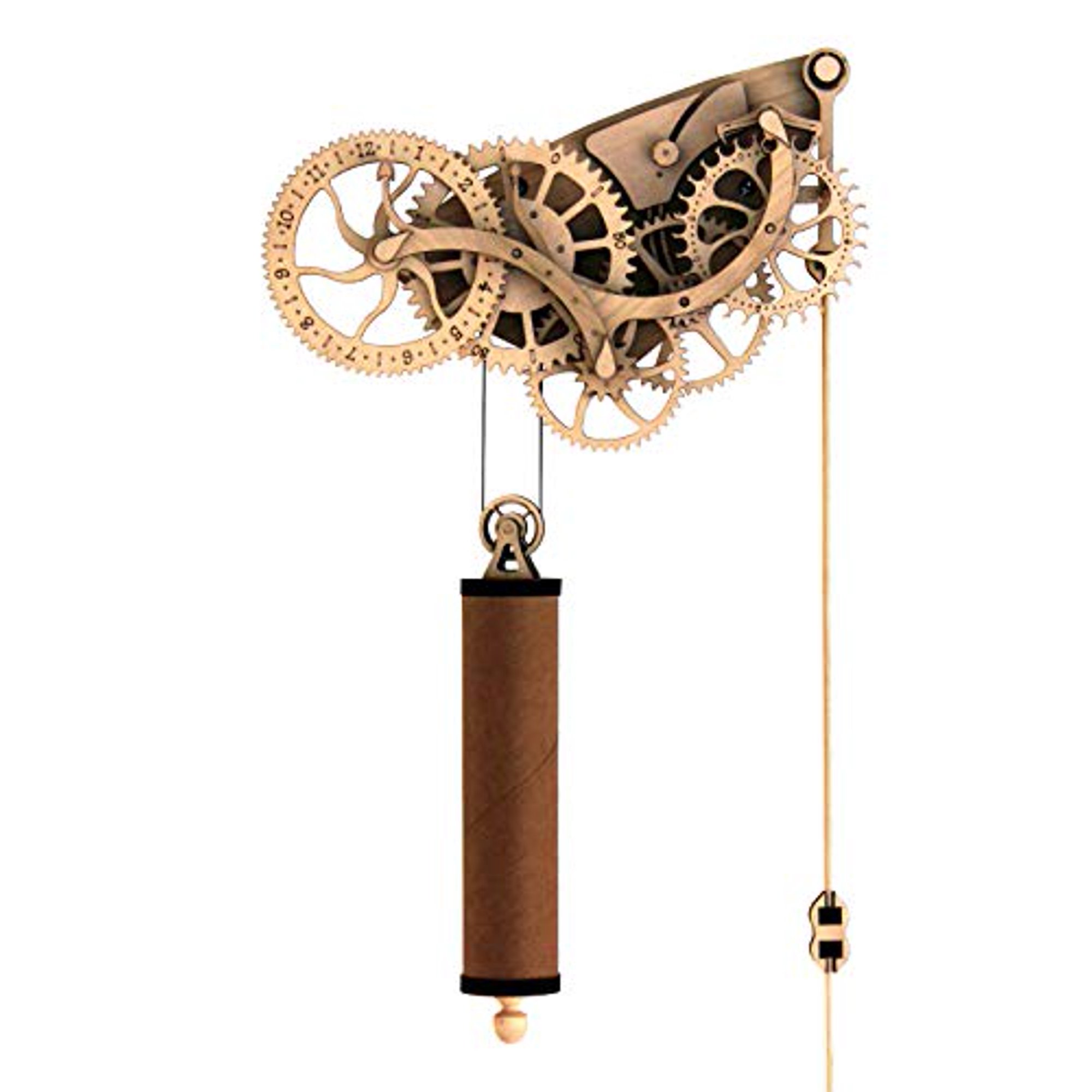 Abong Laser Cut Mechanical Wooden Pendulum Clock 3d Clock Puzzle Model Kit Diy Wooden Clock Kit Walmart Canada