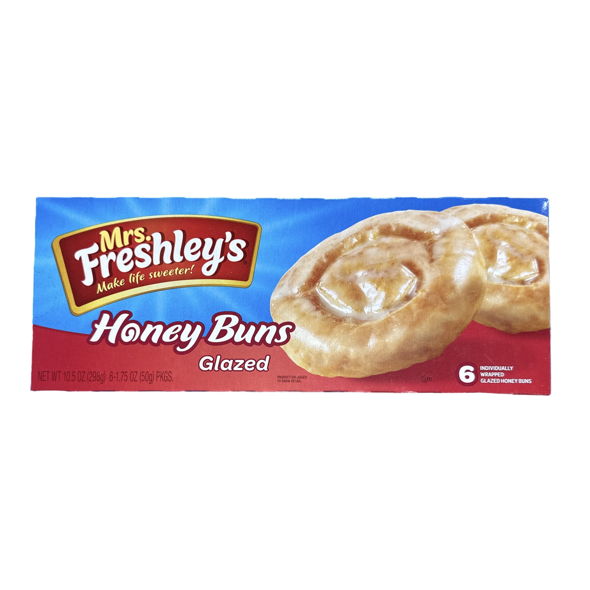 Mrs. Freshley's Glazed Honey Buns | 1.75 Oz | Pack of 18
