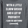 thumbnail image 3 of Instant Message - Elbow Grease And Profanity - Men's Long Sleeve T-Shirt, 3 of 6