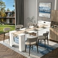 thumbnail image 2 of JOYSOURCE 20"-100" Extendable Dining Table with Storage Sideboard for 6-10 Person, Extra Long Transformer Table, Modern Multifunctional Conference Meeting Table with Extension Leaves Holder, White, 2 of 7