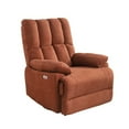 thumbnail image 5 of Alexent Swivel Recliner with Footrest and 270 ° Swivel Base, Rocking and Swivel Function, Adjustable Modern Living Room Single Lazy Boy Recliner Sofa, Caramel, 5 of 11