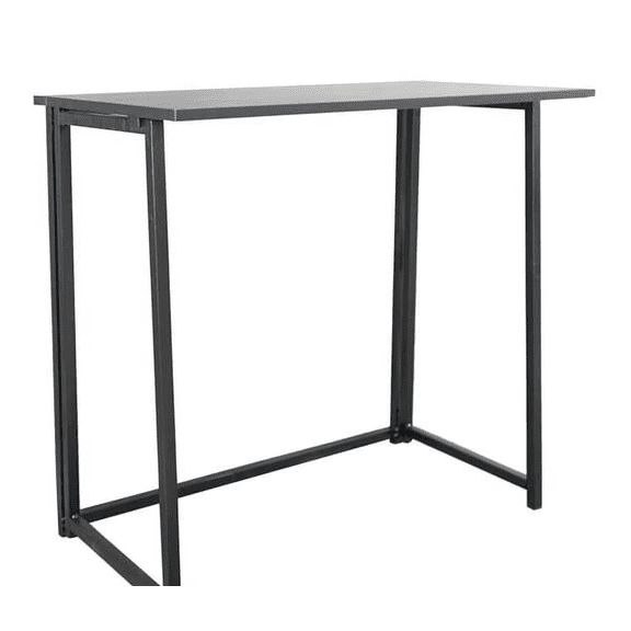 Collapsible Computer Desk, Folding Laptop Desk for Small Spaces, Portable Writing Table for Home Office, Apartment, Dorm Room, Black