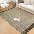 thumbnail image 2 of SUNDEREY 4'x6' Washable Area Rug,4x6ft Bohemian Bedroom Rug Hand-Woven Cotton Living Room Rug,Stain Resistant Boho Rug Low-Pile Throw Rug for ‎Dining Room Office,Black, 2 of 7
