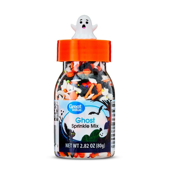 Great Value Orange and Black Ghost Sprinkles, 2.82 oz
