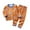 Brown, variant on Utoimkio Toddler Baby Boy Girls Cute Print Pajama Set Kids Long Sleeve Crewneck Pullover Tops & Pjs Pants Set Fall Winter Sleepwear Clothes